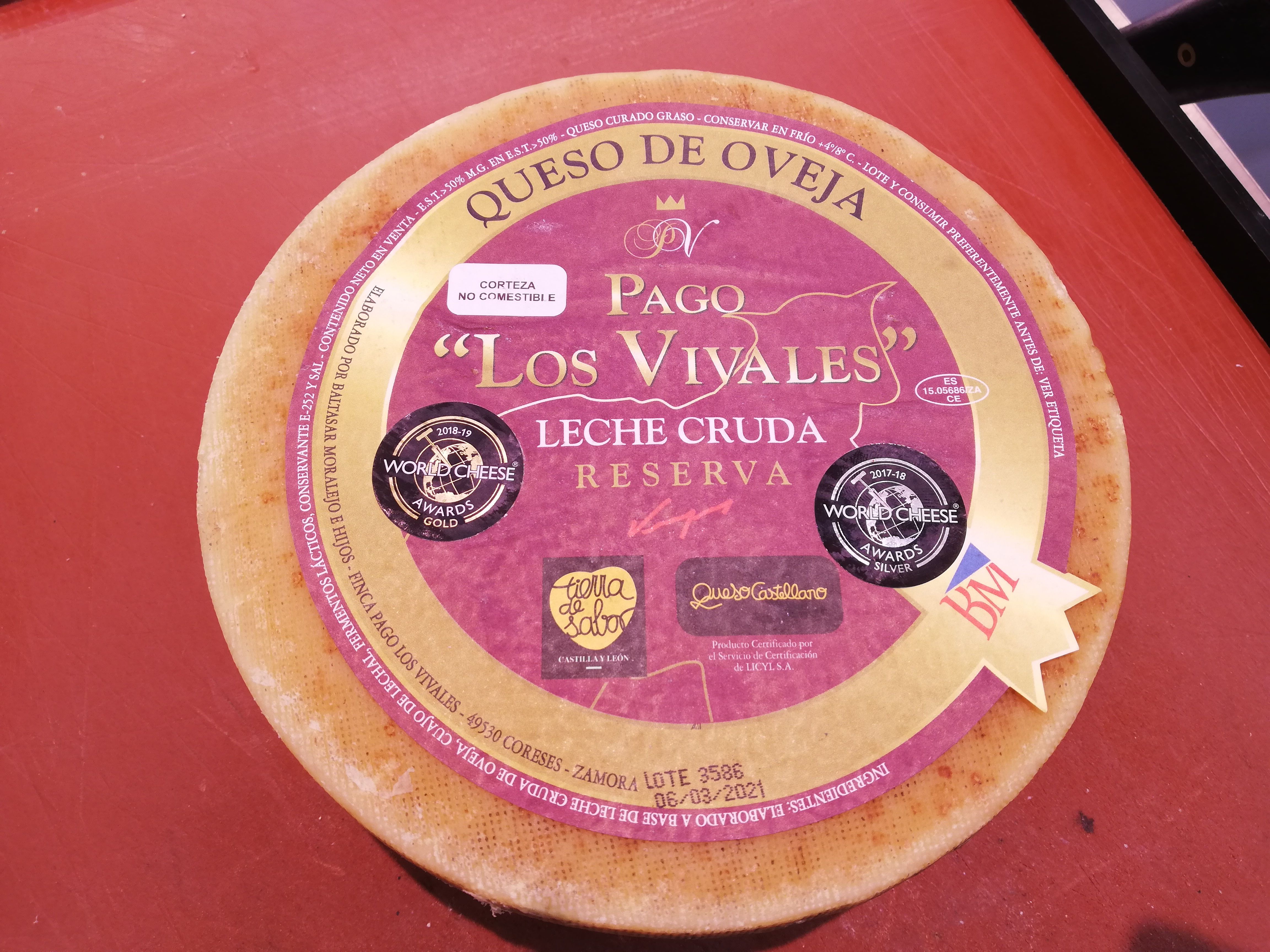 Queso Pago Los Vivales Reserva 12 meses: Productos de Carnicería y Charcuterías Lucas Queso Pago Los Vivales Reserva 12 meses: Productos de Carnicería y Charcuterías Lucas