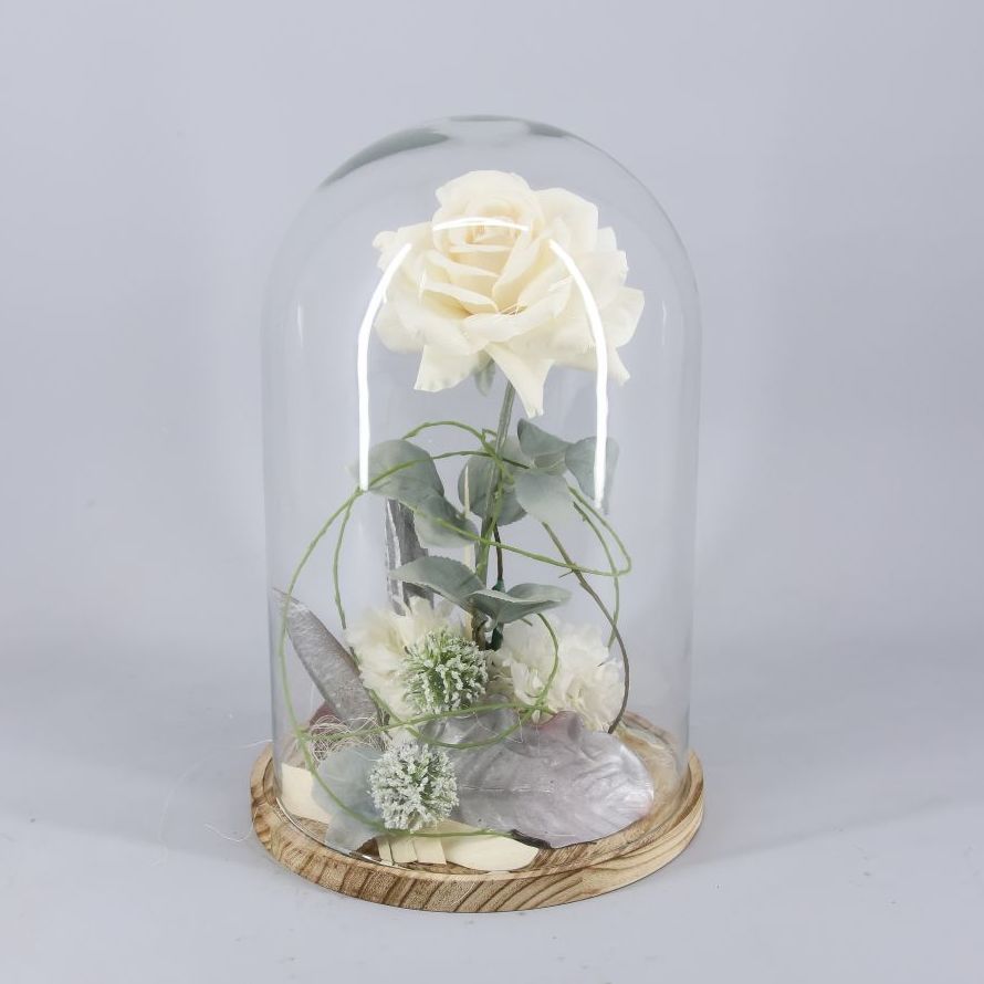 Cúpula de "La bella y la bestia" 1 rosa eterna Cúpula de "La bella y la bestia" 1 rosa eterna