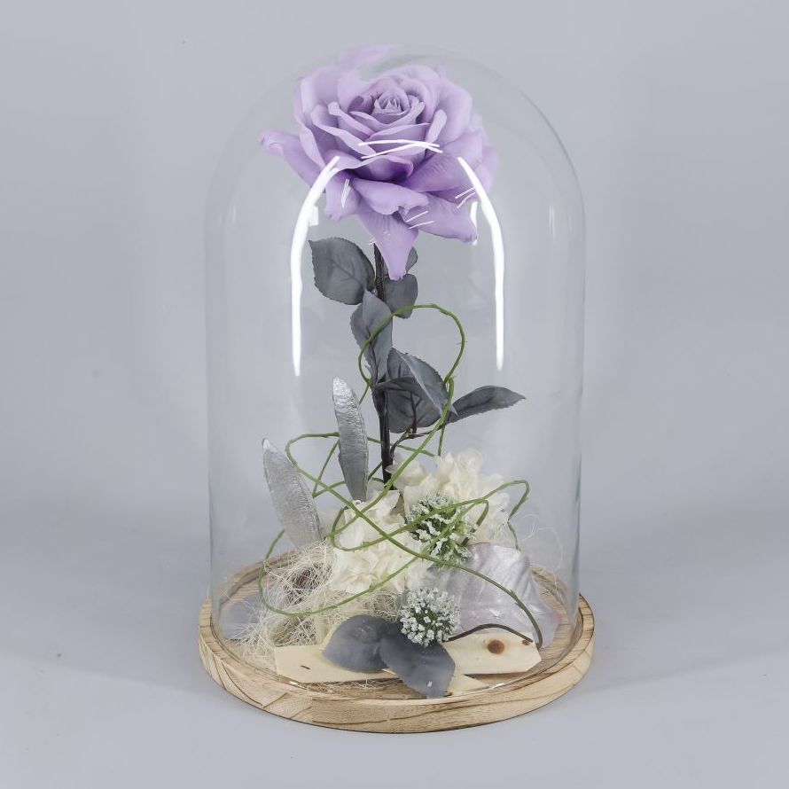 Cúpula de "La bella y bestia" 1 rosa eterna: Servicios de Floristería Contreras Cúpula de "La bella y bestia" 1 rosa eterna: Servicios de Floristería Contreras