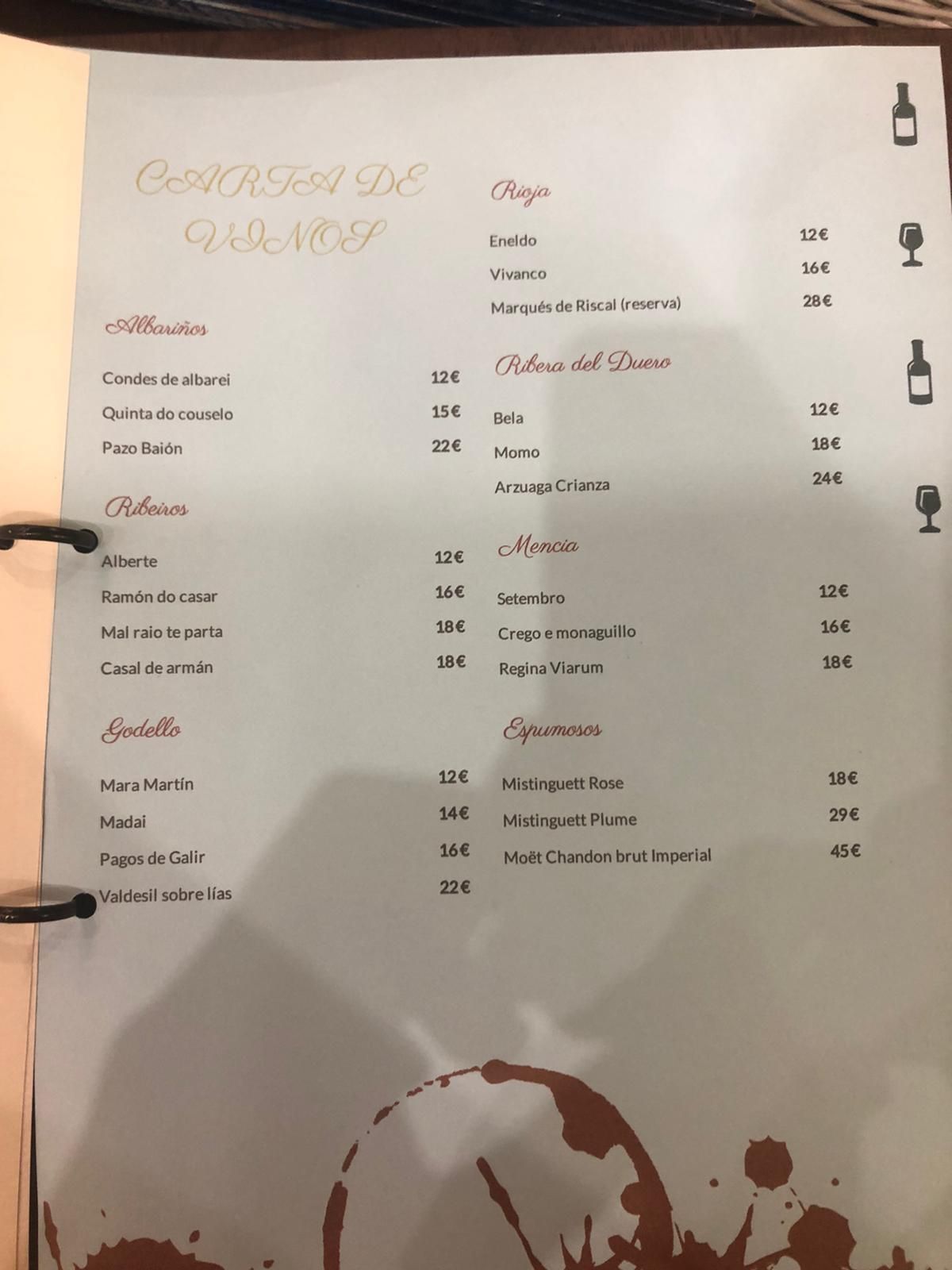 Nuestra Carta: Carta de Restaurante La Maroteca Nuestra Carta: Carta de Restaurante La Maroteca