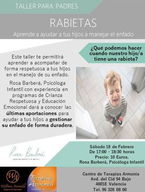Taller para padres - Rabietas: Terapias de Wellnes Avenida Taller para padres - Rabietas: Terapias de Wellnes Avenida
