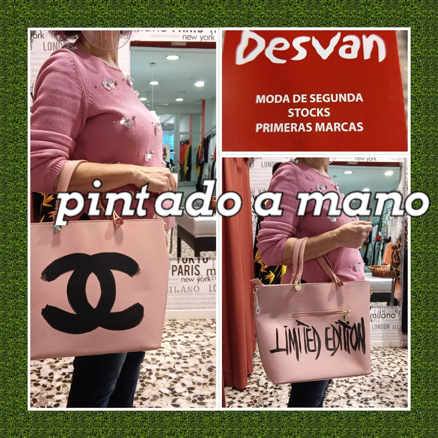 Bolso pintado a mano: Catálogo de Desván Moda Segunda Mano Bolso pintado a mano: Catálogo de Desván Moda Segunda Mano