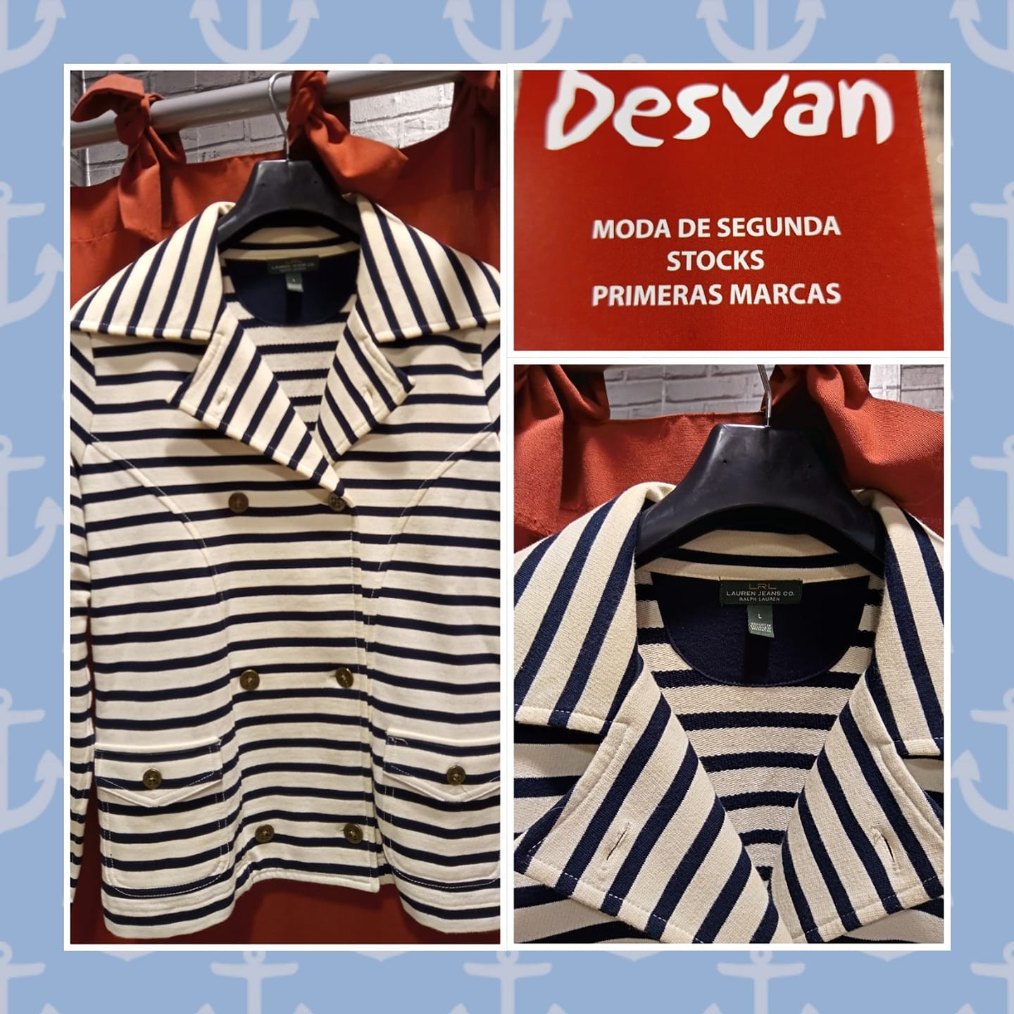 Chaqueta de rayas marineras: Catálogo de Desván Moda Segunda Mano Chaqueta de rayas marineras: Catálogo de Desván Moda Segunda Mano