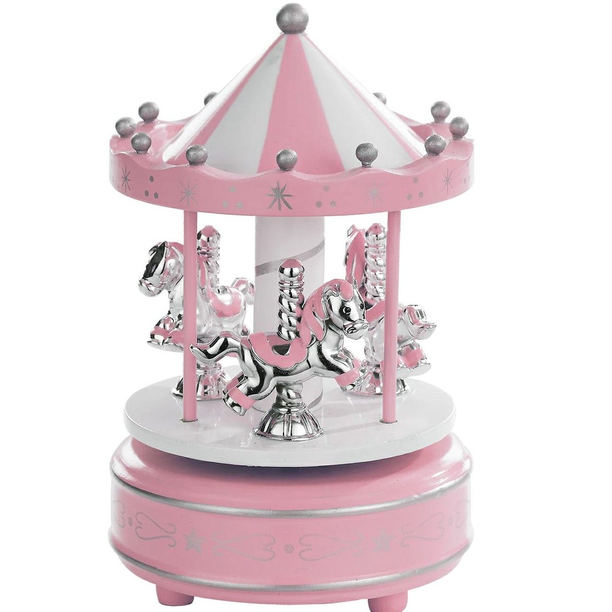 Carrusel musical plateado para niña: Catálogo de Joyería Izquierdo Carrusel musical plateado para niña: Catálogo de Joyería Izquierdo