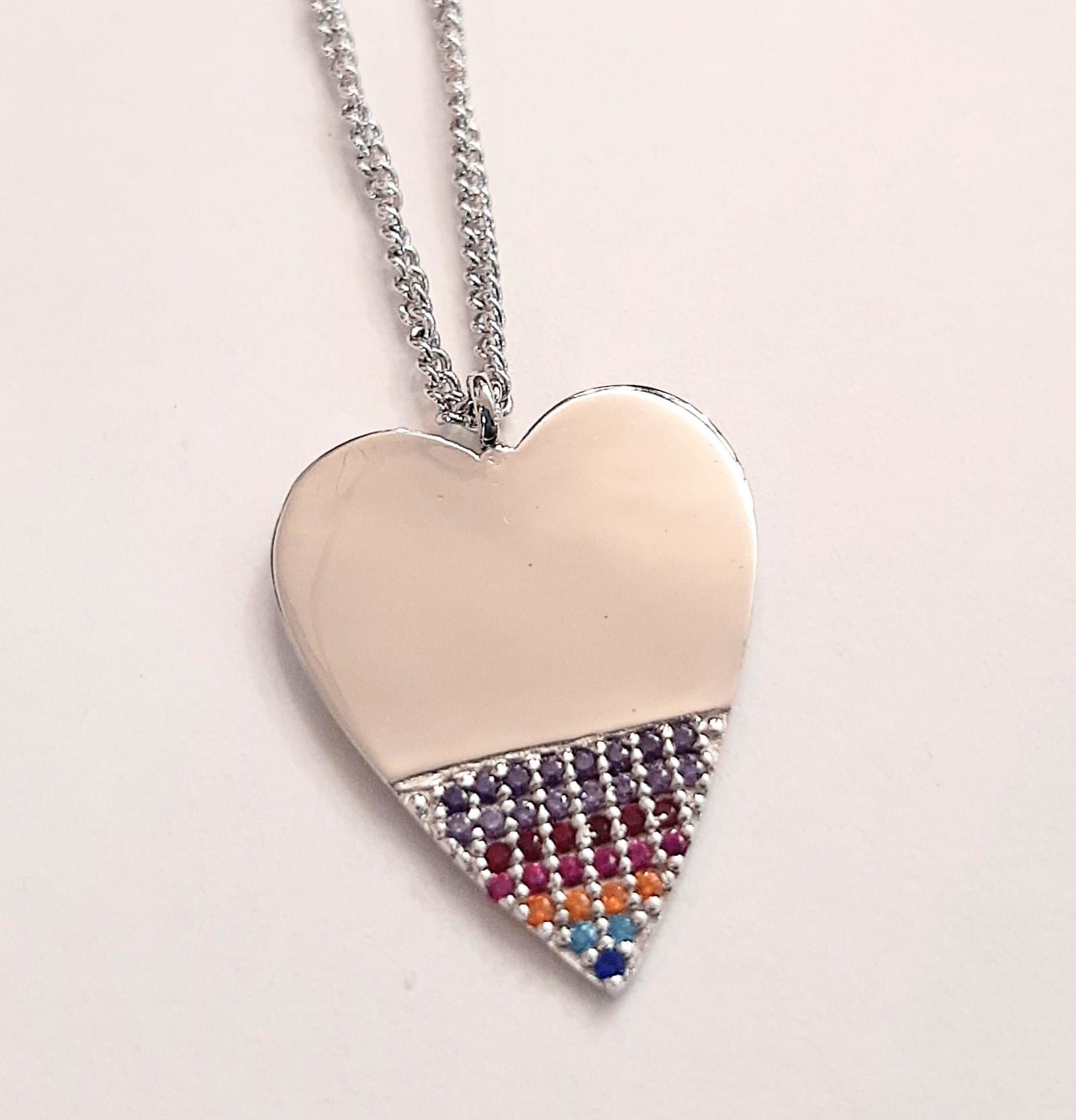 Colgante plata de ley punta de circonitas multicolor: Catálogo de Joyería Izquierdo Colgante plata de ley punta de circonitas multicolor: Catálogo de Joyería Izquierdo