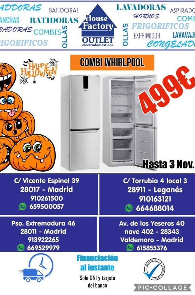 Ofertas: PRODUCTOS de House Factory Madrid Outlet de Electrodomésticos Pueblo Nuevo Ofertas: PRODUCTOS de House Factory Madrid Outlet de Electrodomésticos Pueblo Nuevo