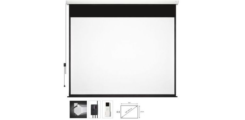 Pantalla de proyección eléctirca 3m x 2.3m: Nuestros servicios de Jukeval Eventos Pantalla de proyección eléctirca 3m x 2.3m: Nuestros servicios de Jukeval Eventos