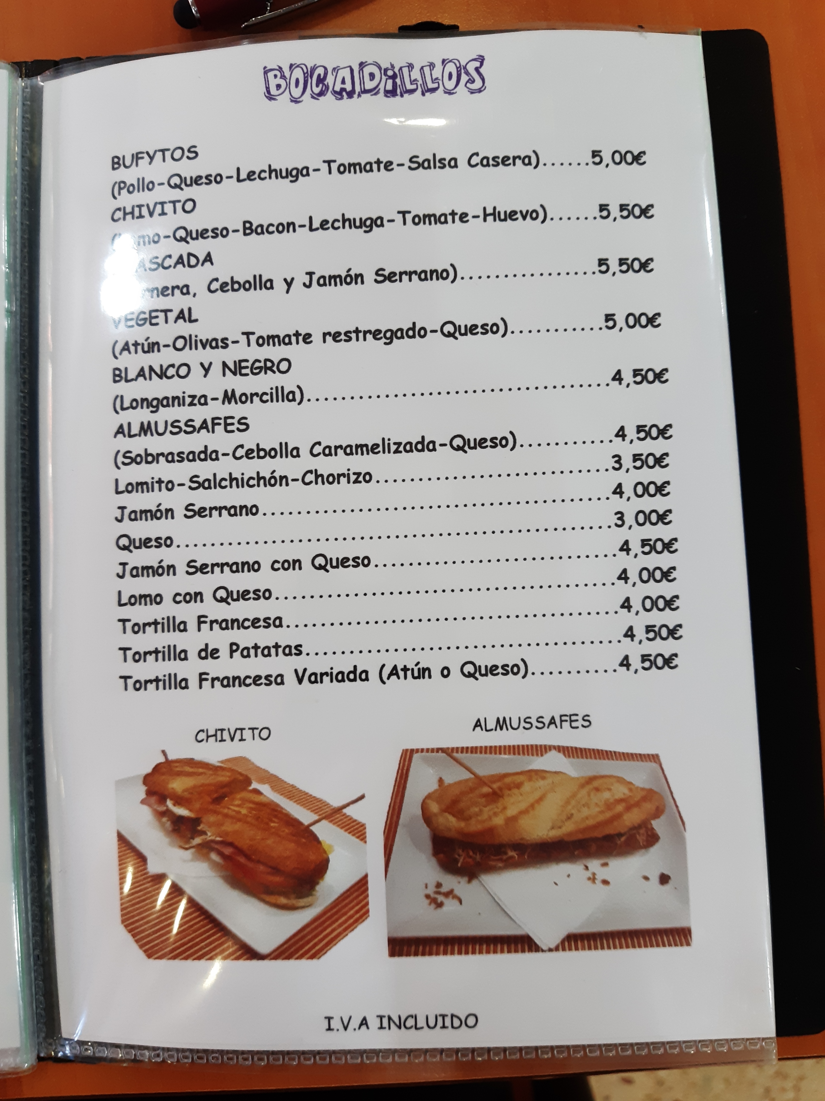 Menú Bufy adultos: Servicios y Actividades de Bufytos Menú Bufy adultos: Servicios y Actividades de Bufytos