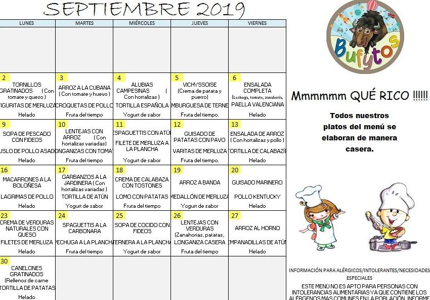Comedor Escolar: Servicios y Actividades de Bufytos Comedor Escolar: Servicios y Actividades de Bufytos