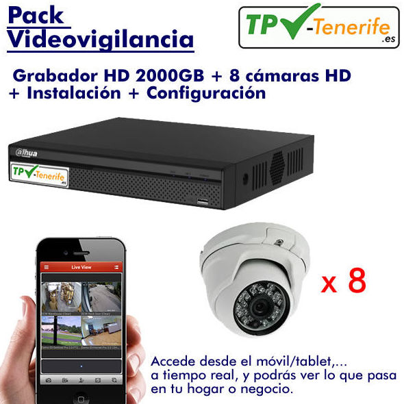 Pack videovigilancia de 8 cámaras Pack videovigilancia de 8 cámaras