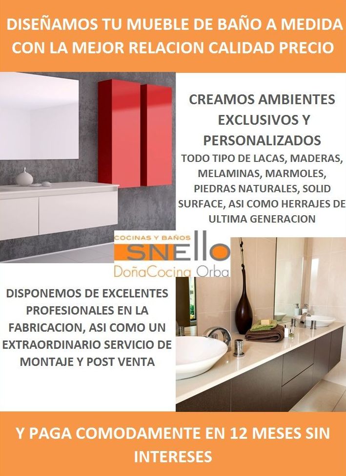 Baños a medida: Cocinas y baños de Cocinas y Baños Snello Baños a medida: Cocinas y baños de Cocinas y Baños Snello