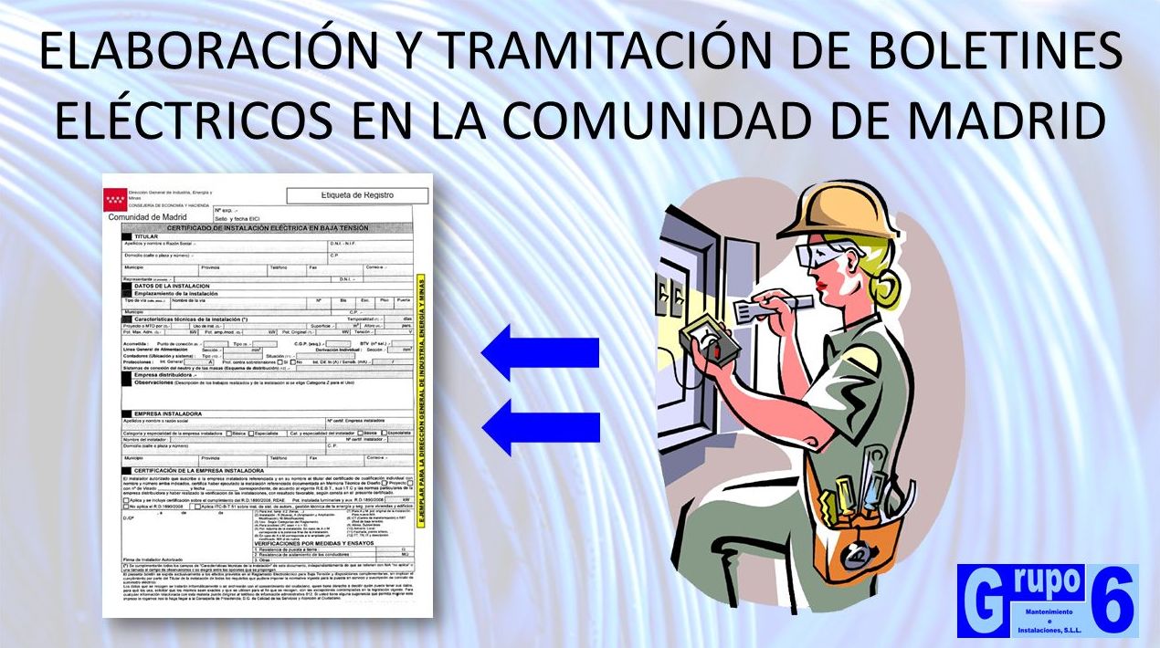 TRAMITACIÓN DE BOLETÍN ELÉCTRICO EN MADRID