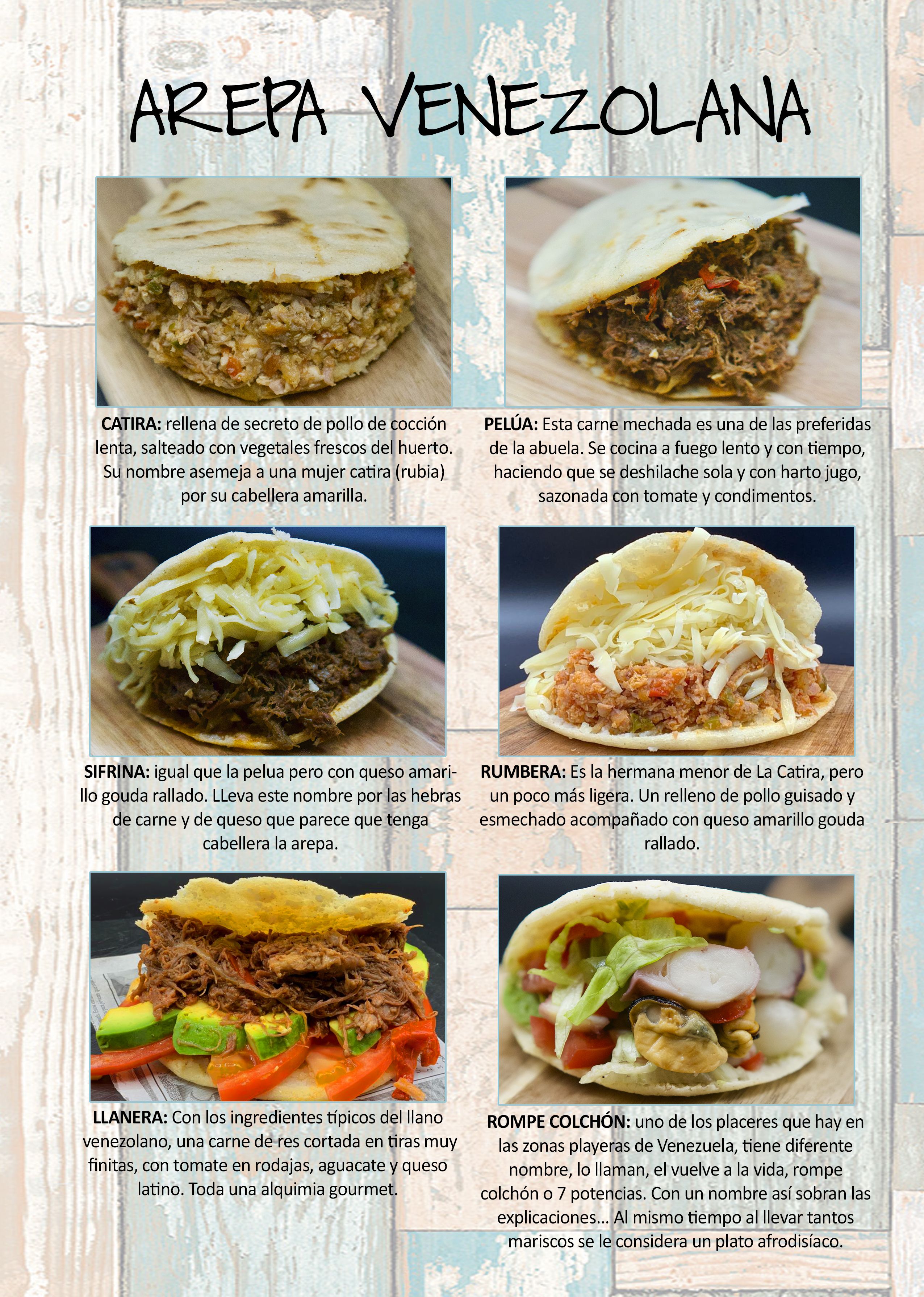 Arepa Venezolana: Carta de Restaurante Pal-buche Arepa Venezolana: Carta de Restaurante Pal-buche