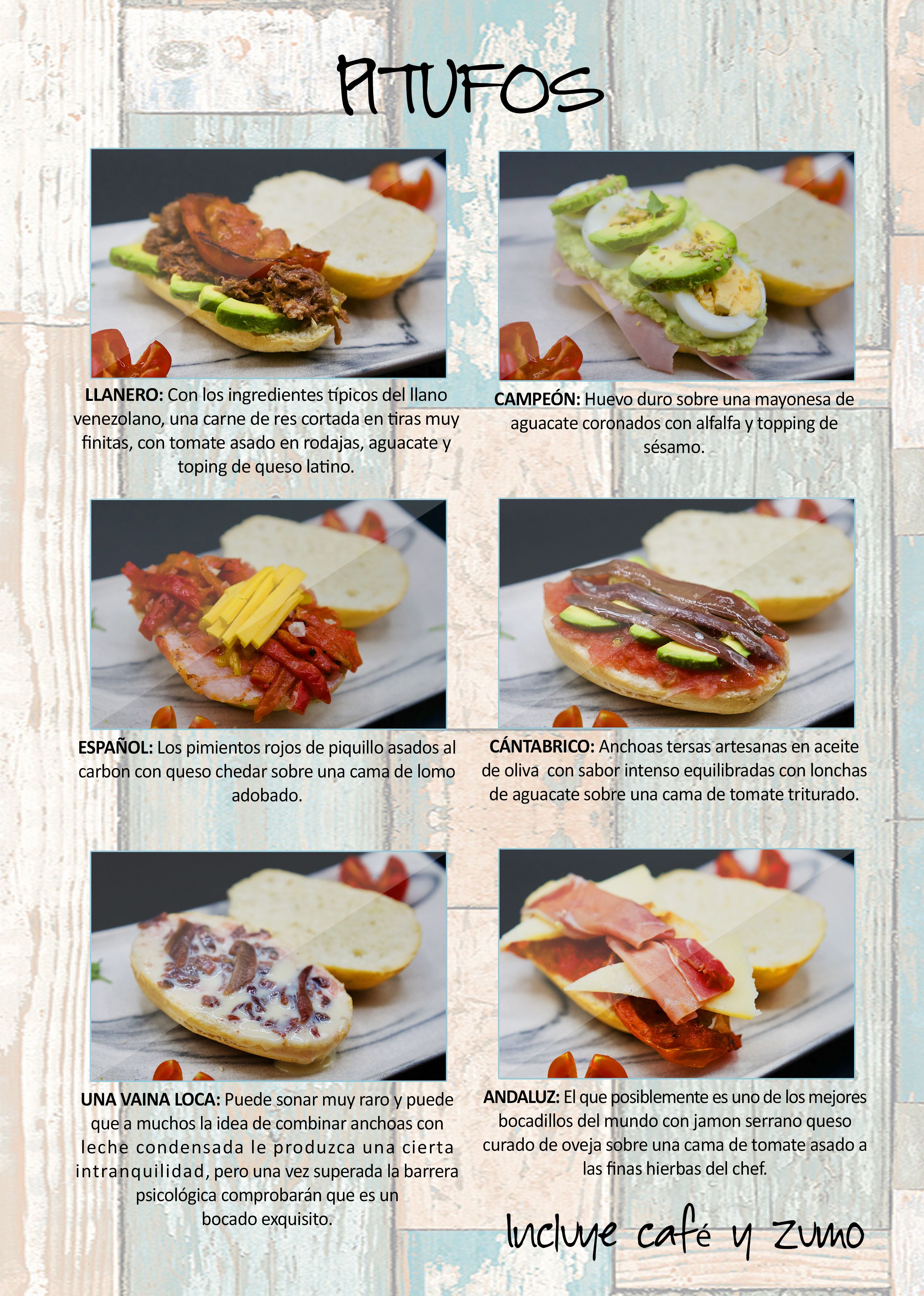 Pitufos: Carta de Restaurante Pal-buche Pitufos: Carta de Restaurante Pal-buche