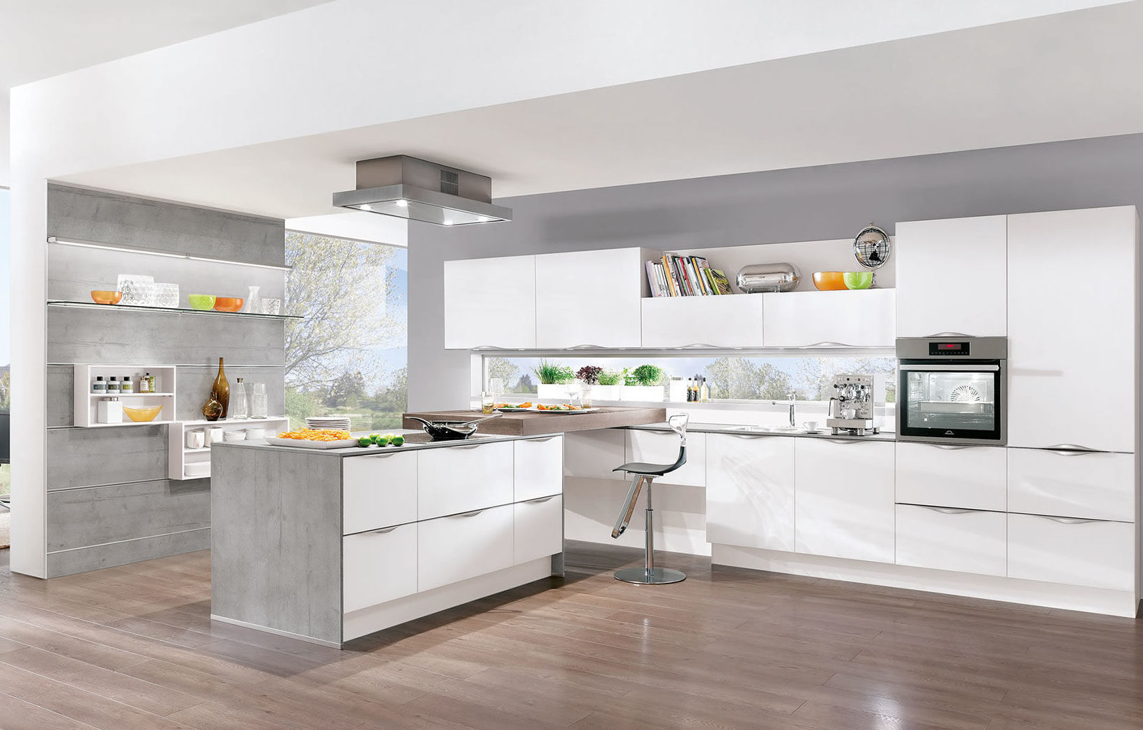Reforma de cocina combinación grises y blanco Reforma de cocina combinación grises y blanco