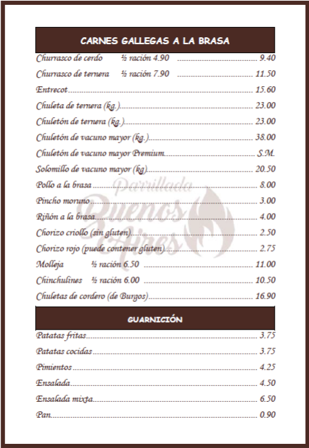 Carnes gallegas a la brasa - Parrillada Buenos Aires A Coruña Carnes gallegas a la brasa - Parrillada Buenos Aires A Coruña