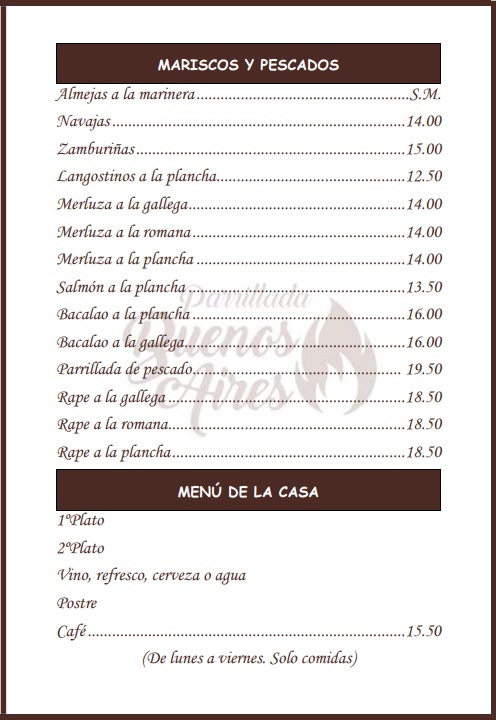 Mariscos y pescados - Parrillada Buenos Aires A Coruña Mariscos y pescados - Parrillada Buenos Aires A Coruña