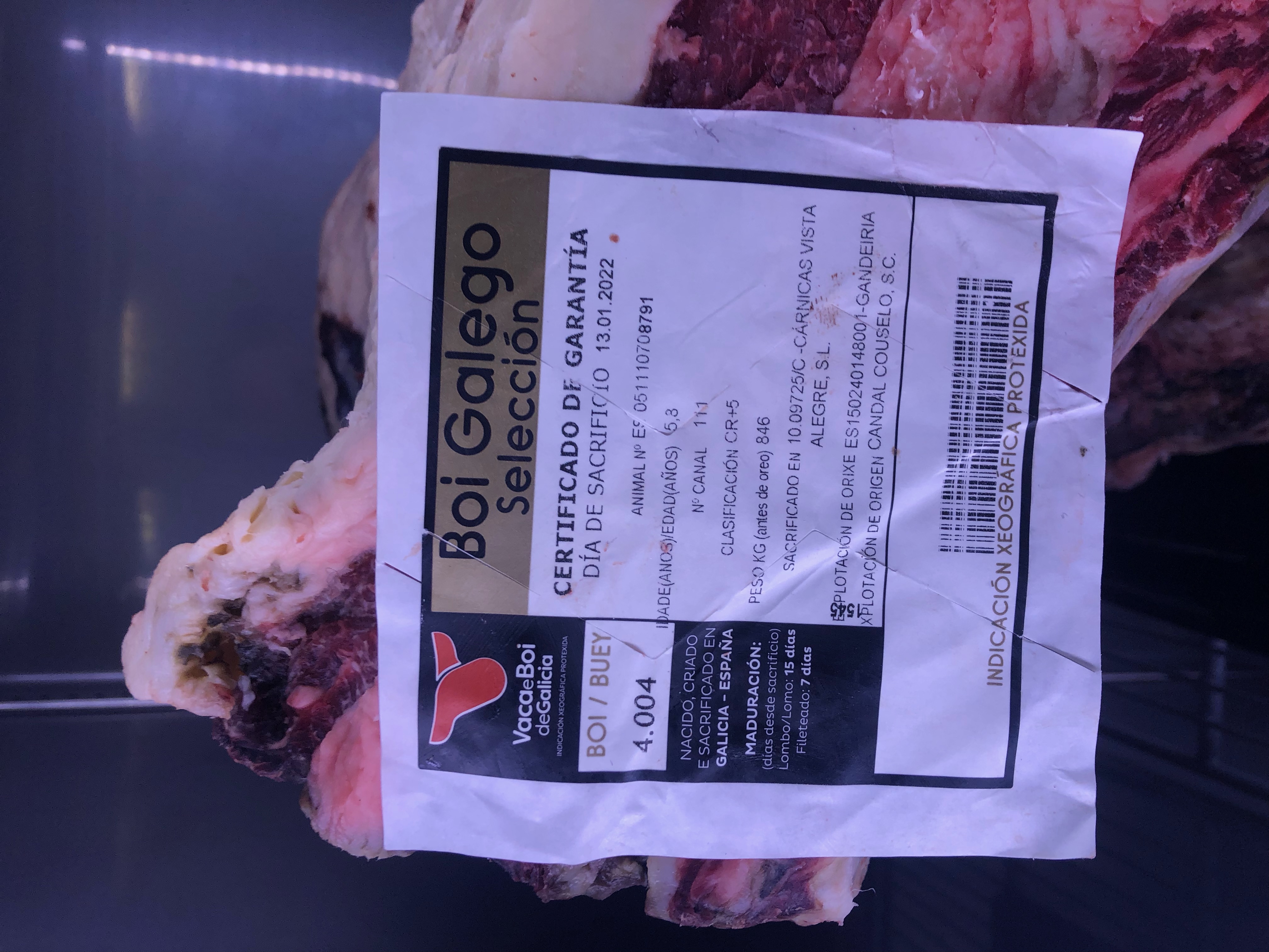 Buey do Xalo - Certificado de Garantía - Parrillada Buenos Aires Buey do Xalo - Certificado de Garantía - Parrillada Buenos Aires