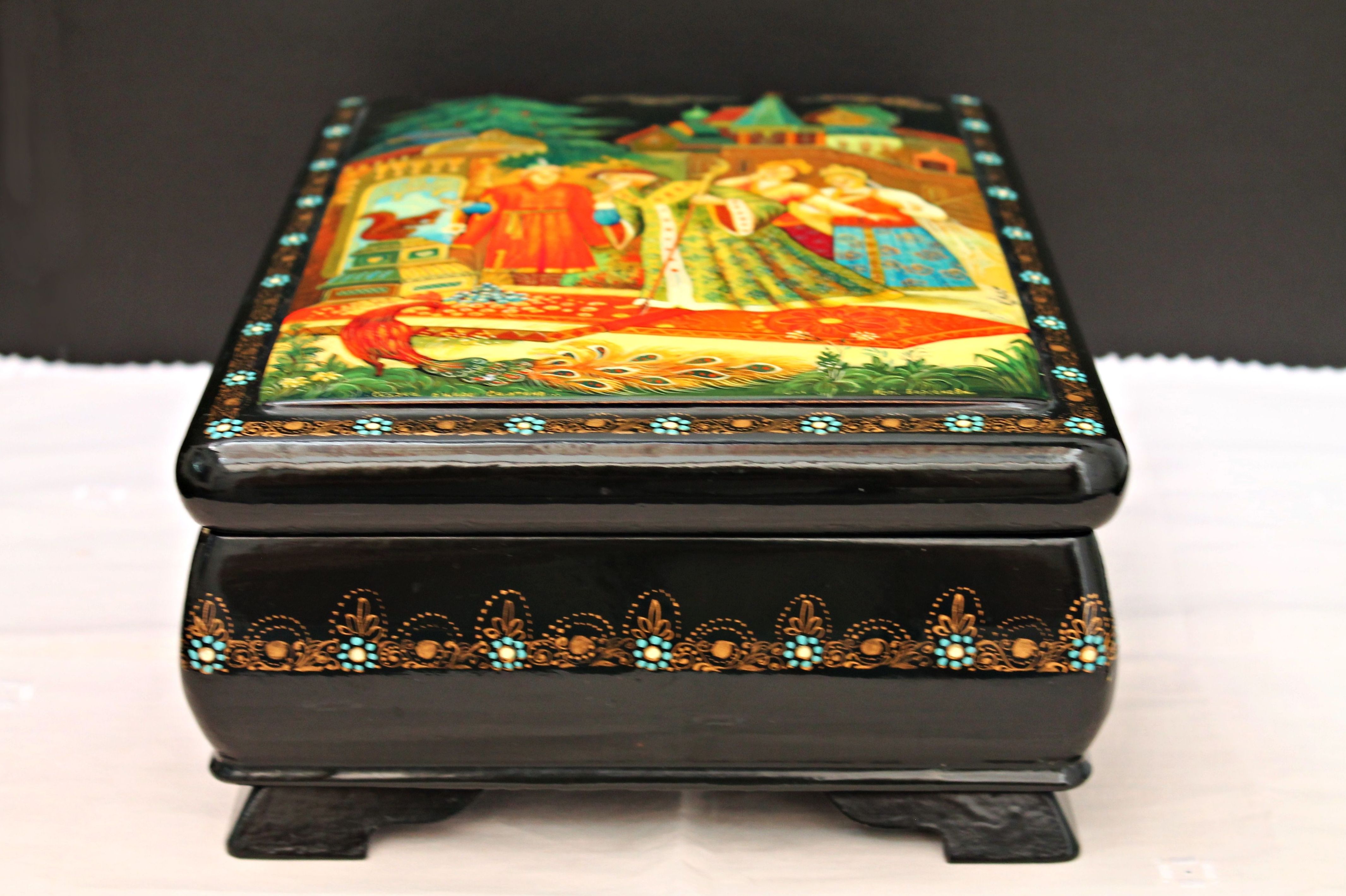 Caja rusa pintada a mano principios SXX: Artículos de Ruzafa Vintage Caja rusa pintada a mano principios SXX: Artículos de Ruzafa Vintage