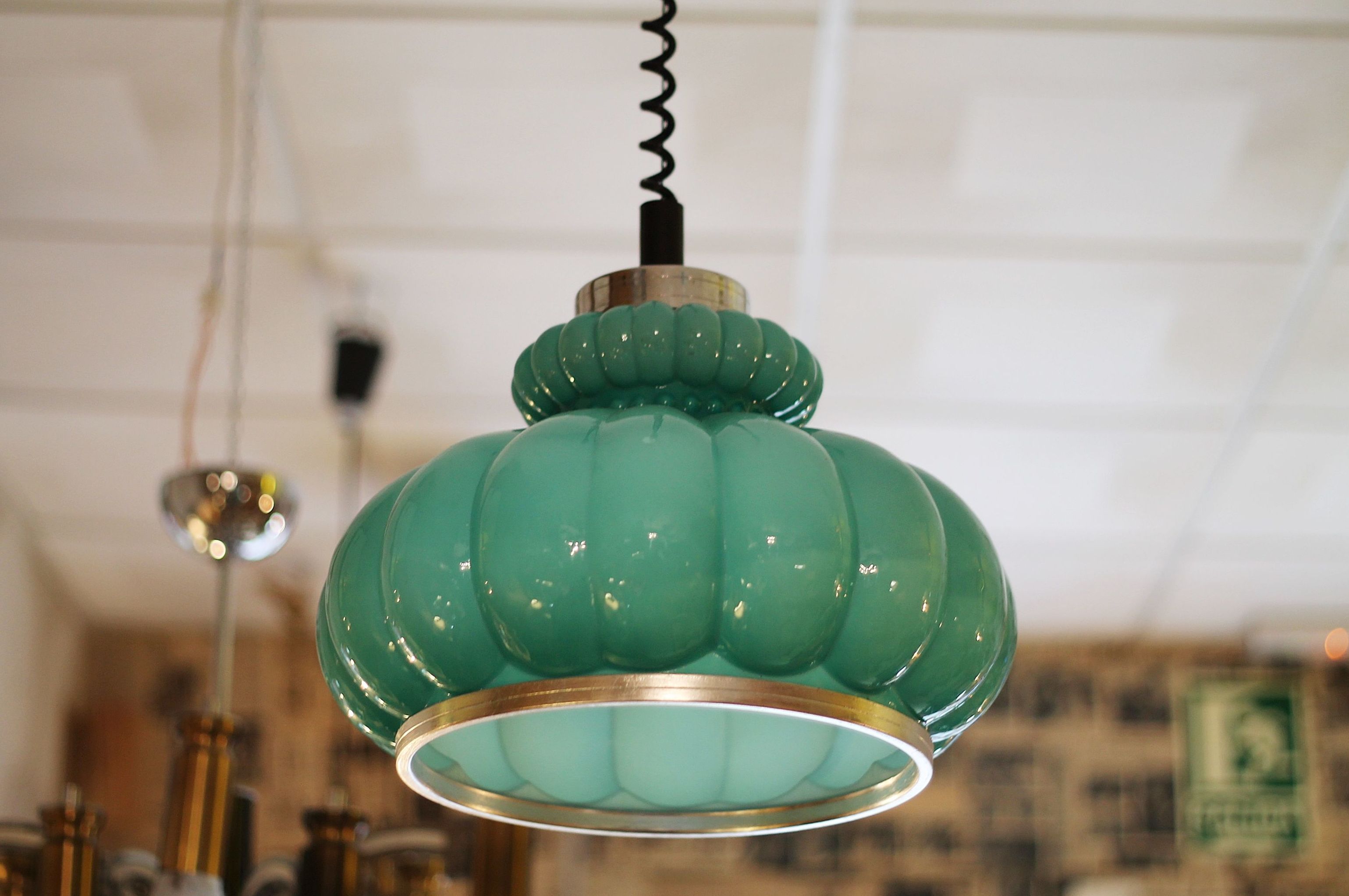 Lámpara de opalina turquesa: de Ruzafa Vintage Lámpara de opalina turquesa: de Ruzafa Vintage