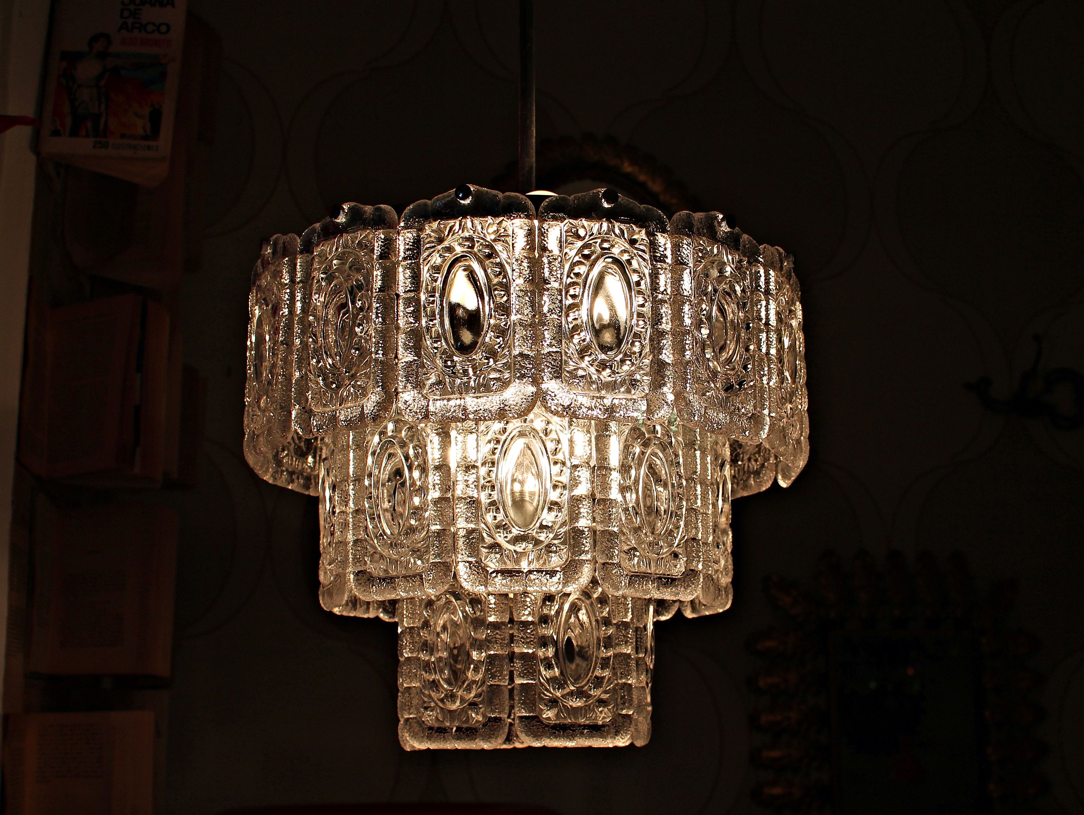 Lámpara de cristal Art-Deco: Artículos de Ruzafa Vintage Lámpara de cristal Art-Deco: Artículos de Ruzafa Vintage