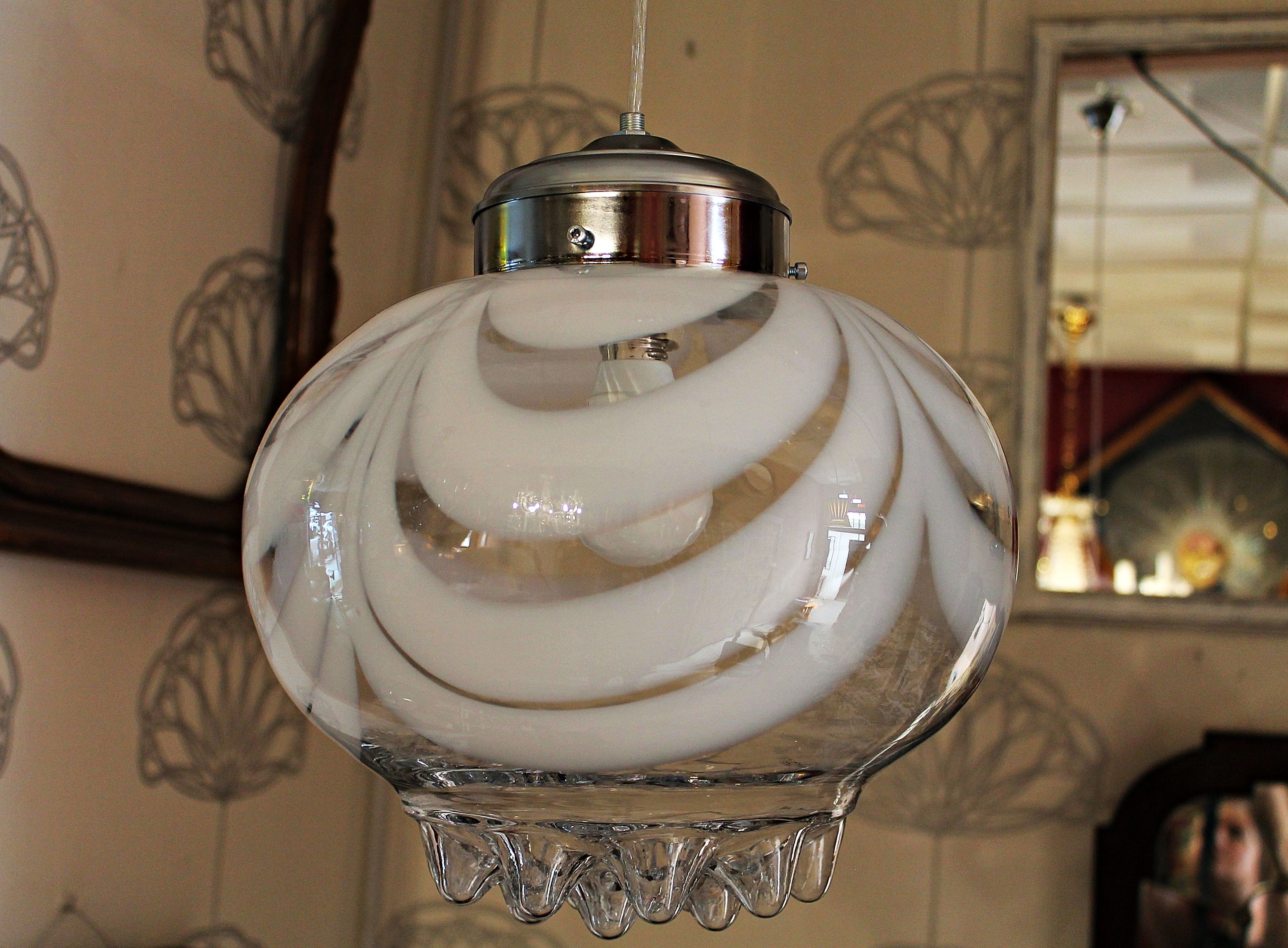 Lampara de cristal de Murano - Mazzega: Artículos de Ruzafa Vintage Lampara de cristal de Murano - Mazzega: Artículos de Ruzafa Vintage