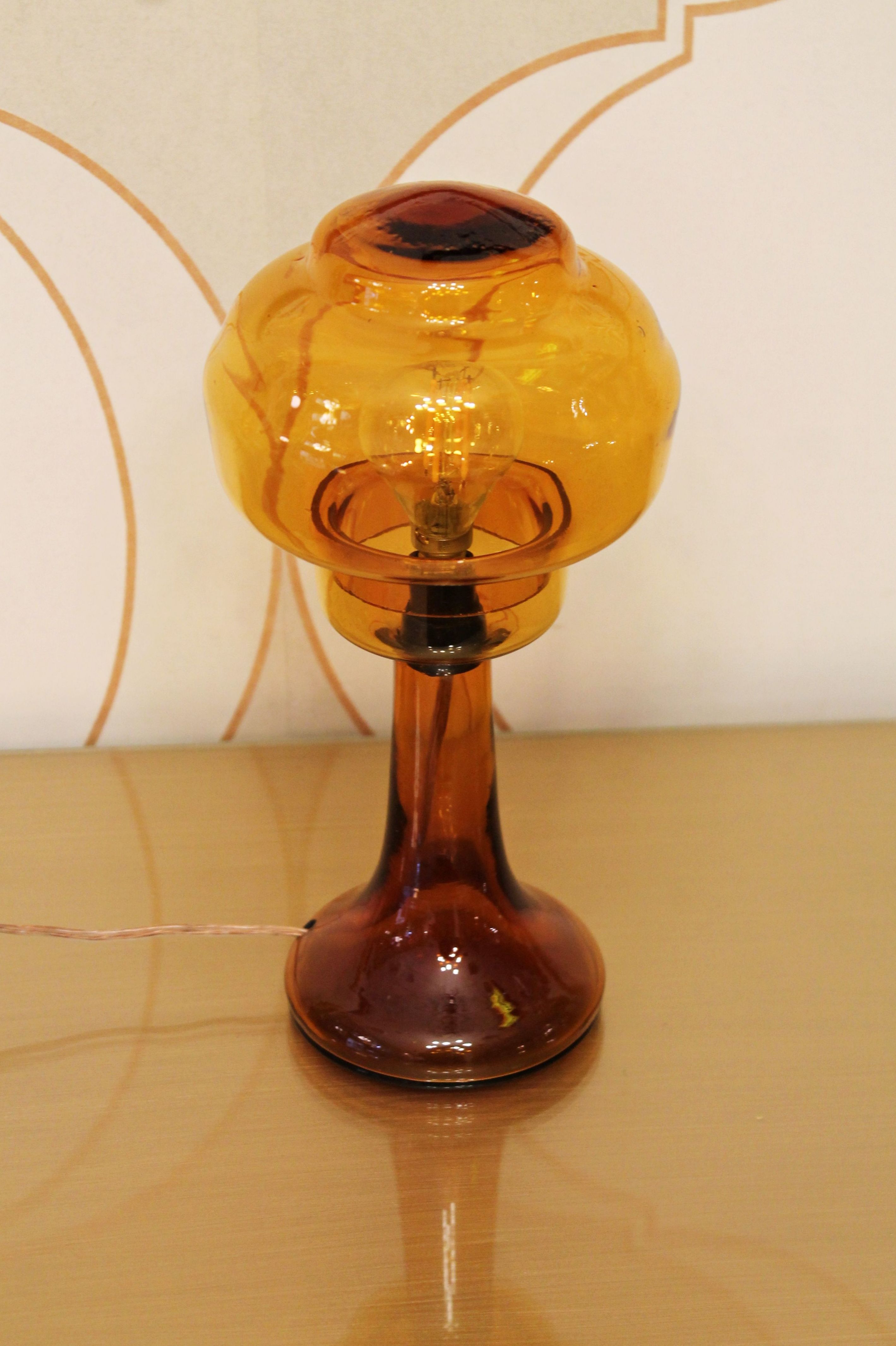 LÁMPARA DE MESA VIDRIO SOPLADO ART-DECO : Artículos de Ruzafa Vintage LÁMPARA DE MESA VIDRIO SOPLADO ART-DECO : Artículos de Ruzafa Vintage