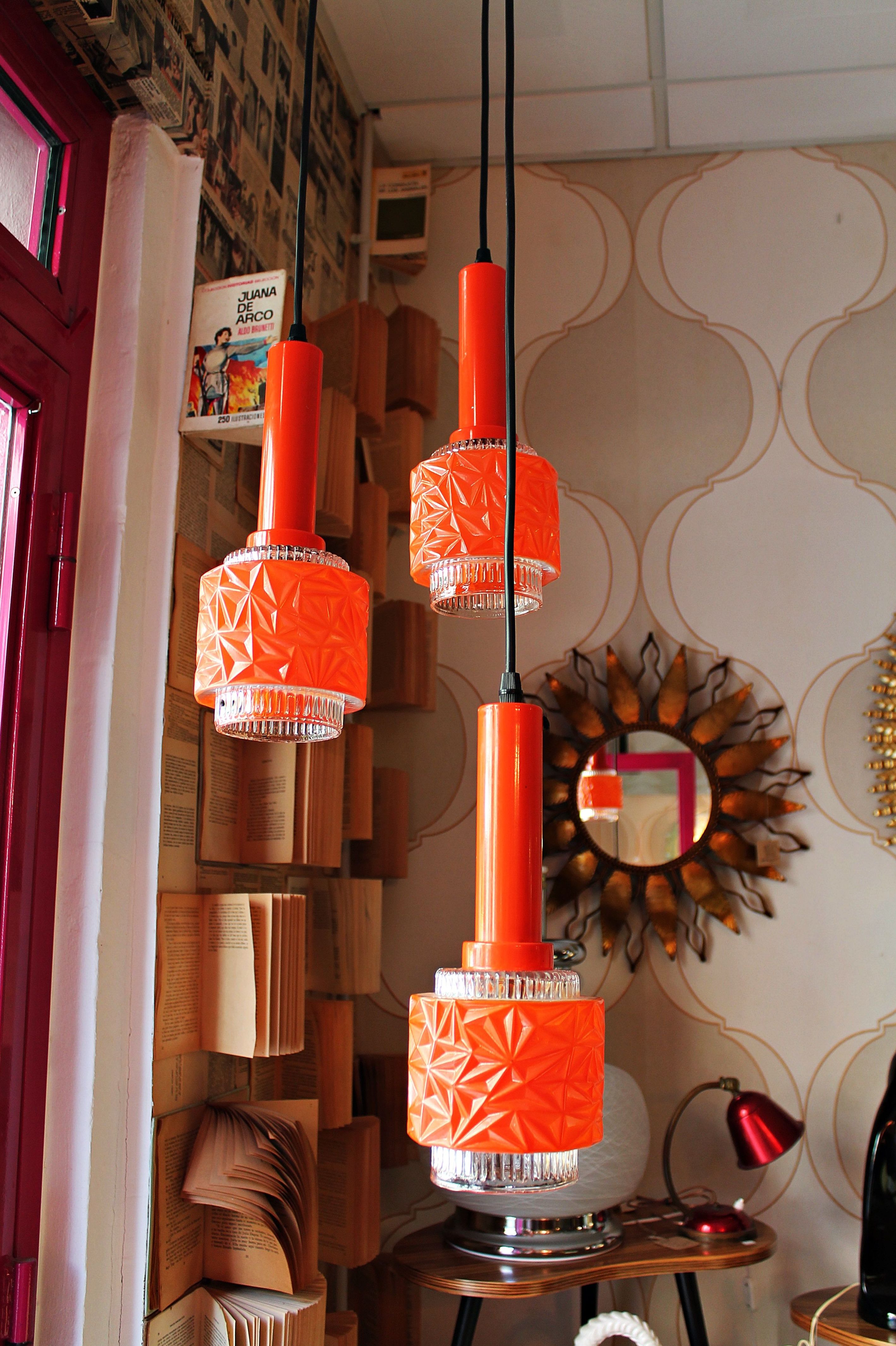 Lámparas pop naranja: Artículos de Ruzafa Vintage Lámparas pop naranja: Artículos de Ruzafa Vintage