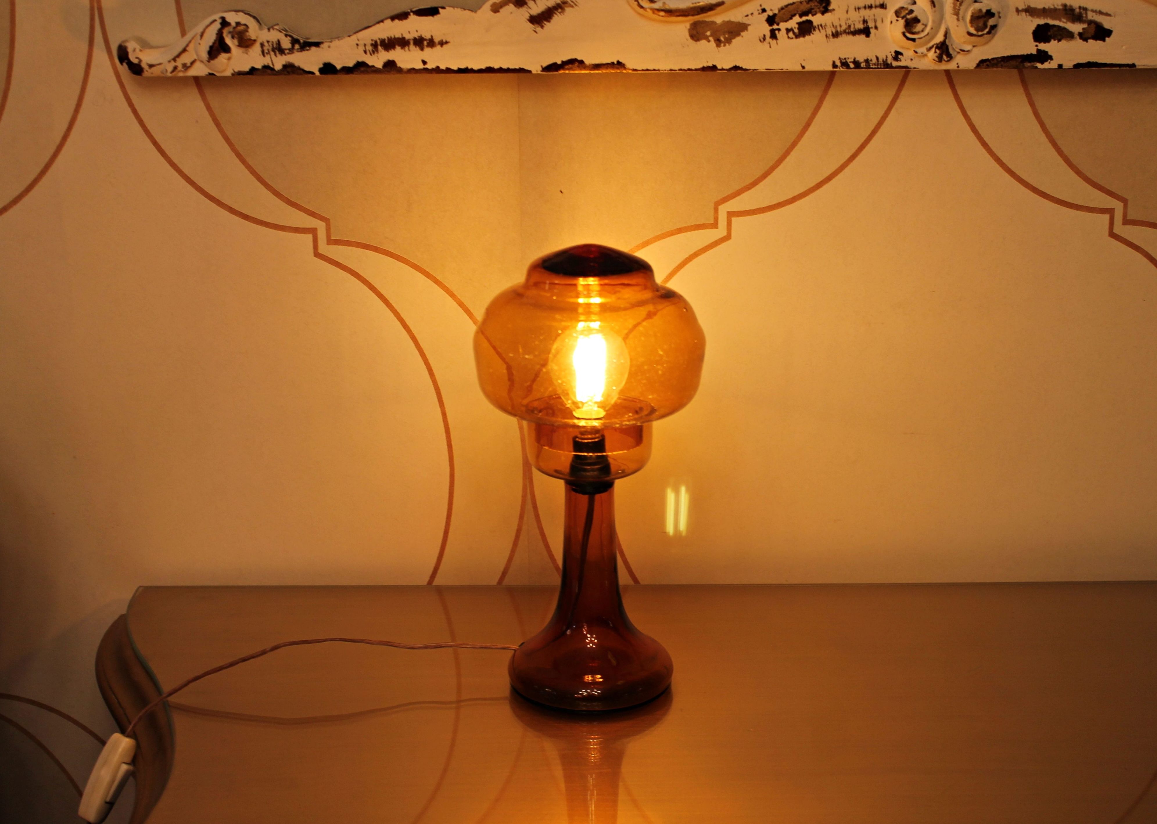 LÁMPARA DE MESA VIDRIO SOPLADO ART-DECO : Artículos de Ruzafa Vintage LÁMPARA DE MESA VIDRIO SOPLADO ART-DECO : Artículos de Ruzafa Vintage