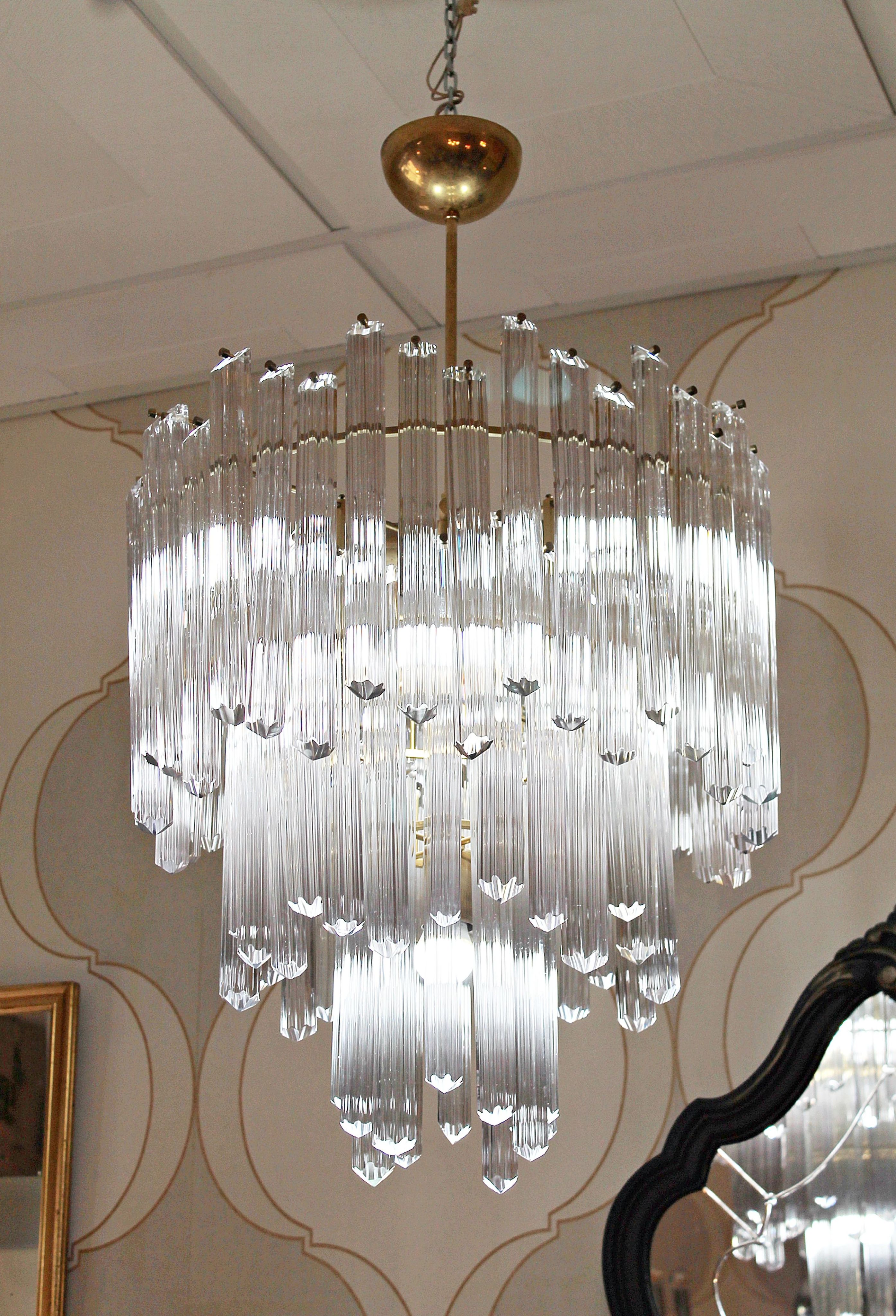 Chandelier cristal de murano realizada por Venini: Artículos de Ruzafa Vintage Chandelier cristal de murano realizada por Venini: Artículos de Ruzafa Vintage