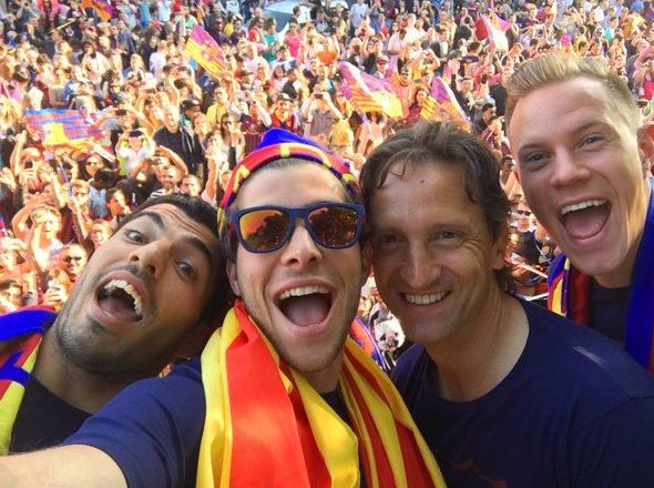 las kypers en la celebración de la liga las kypers en la celebración de la liga