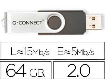 MEMORIA USB Q-CONNECT FLASH 64 GB 2.0 MEMORIA USB Q-CONNECT FLASH 64 GB 2.0