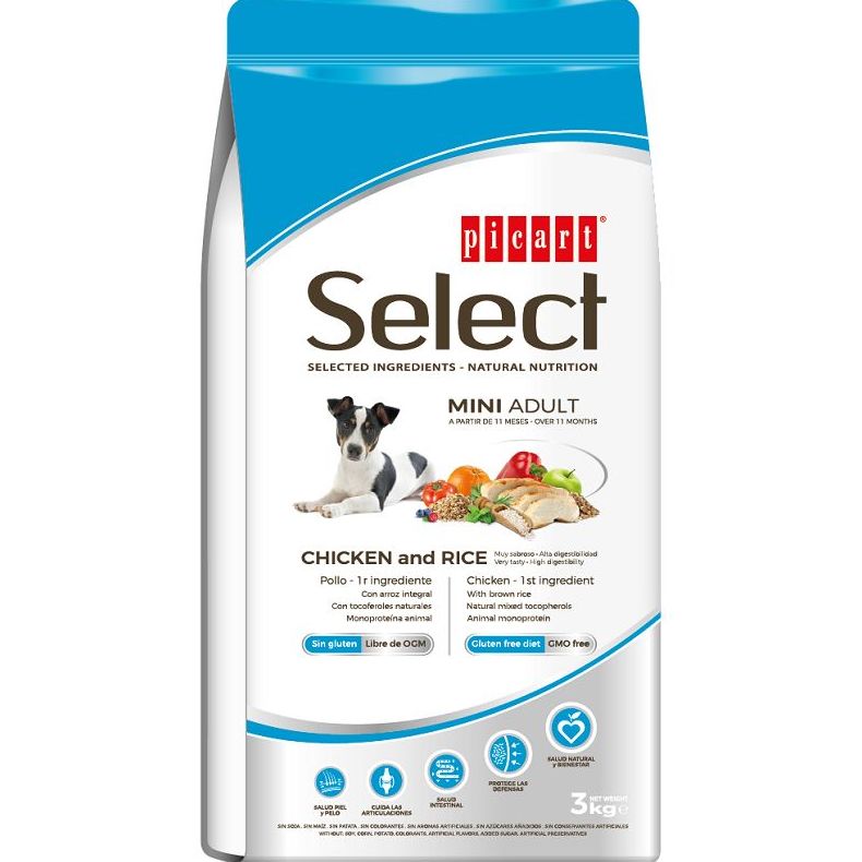 PICART SELECT MINI ADULT CHICKEN AND RICE: Tienda Virtual Planeta Azul de Planeta Azul PICART SELECT MINI ADULT CHICKEN AND RICE: Tienda Virtual Planeta Azul de Planeta Azul