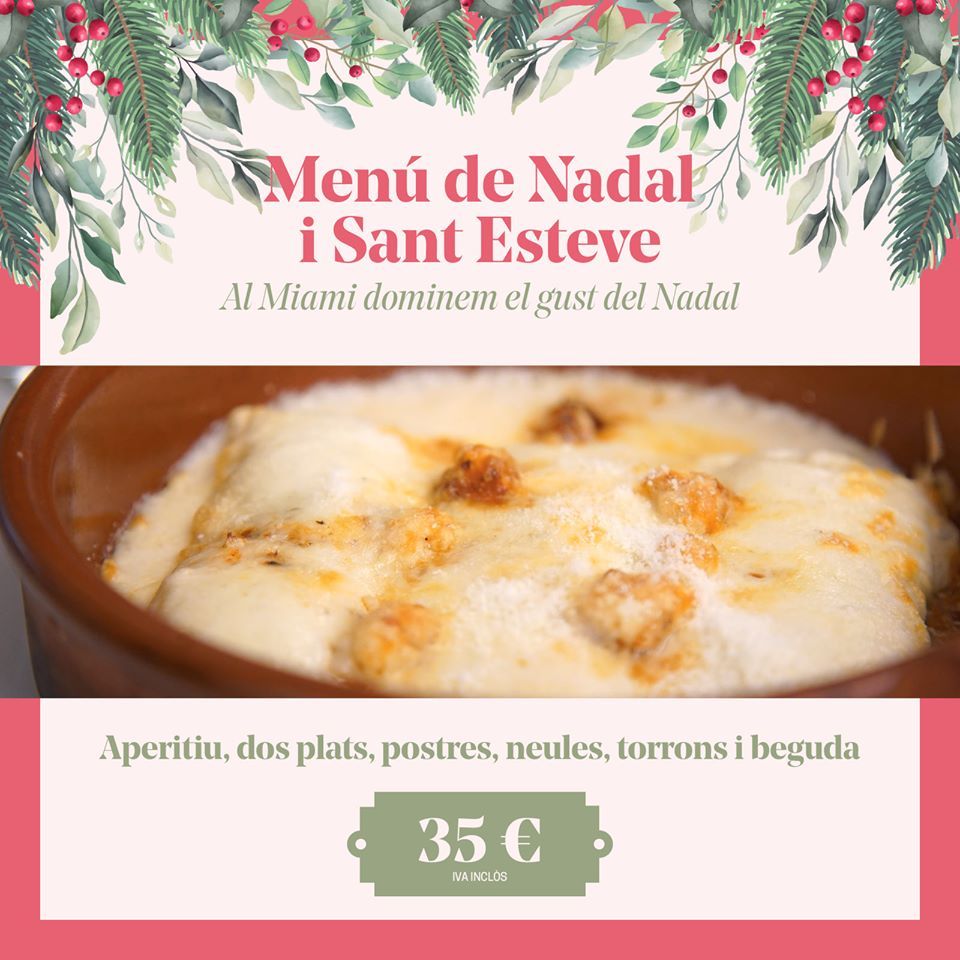 Menú Navidad: Carta y Menús de Restaurant Miami Menú Navidad: Carta y Menús de Restaurant Miami