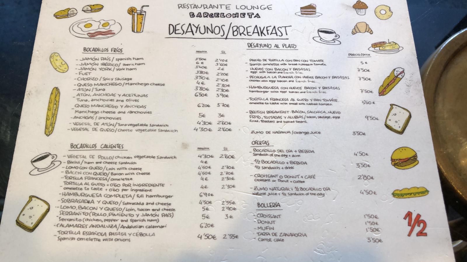 Our breakfasts: Menu de Restaurant Can Ganassa Our breakfasts: Menu de Restaurant Can Ganassa