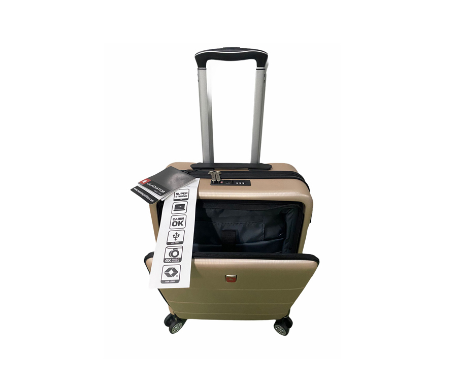 Maleta cabina, con bolsillo para ordenador, material polipropileno, con TSA, precio 75€ Maleta cabina, con bolsillo para ordenador, material polipropileno, con TSA, precio 75€