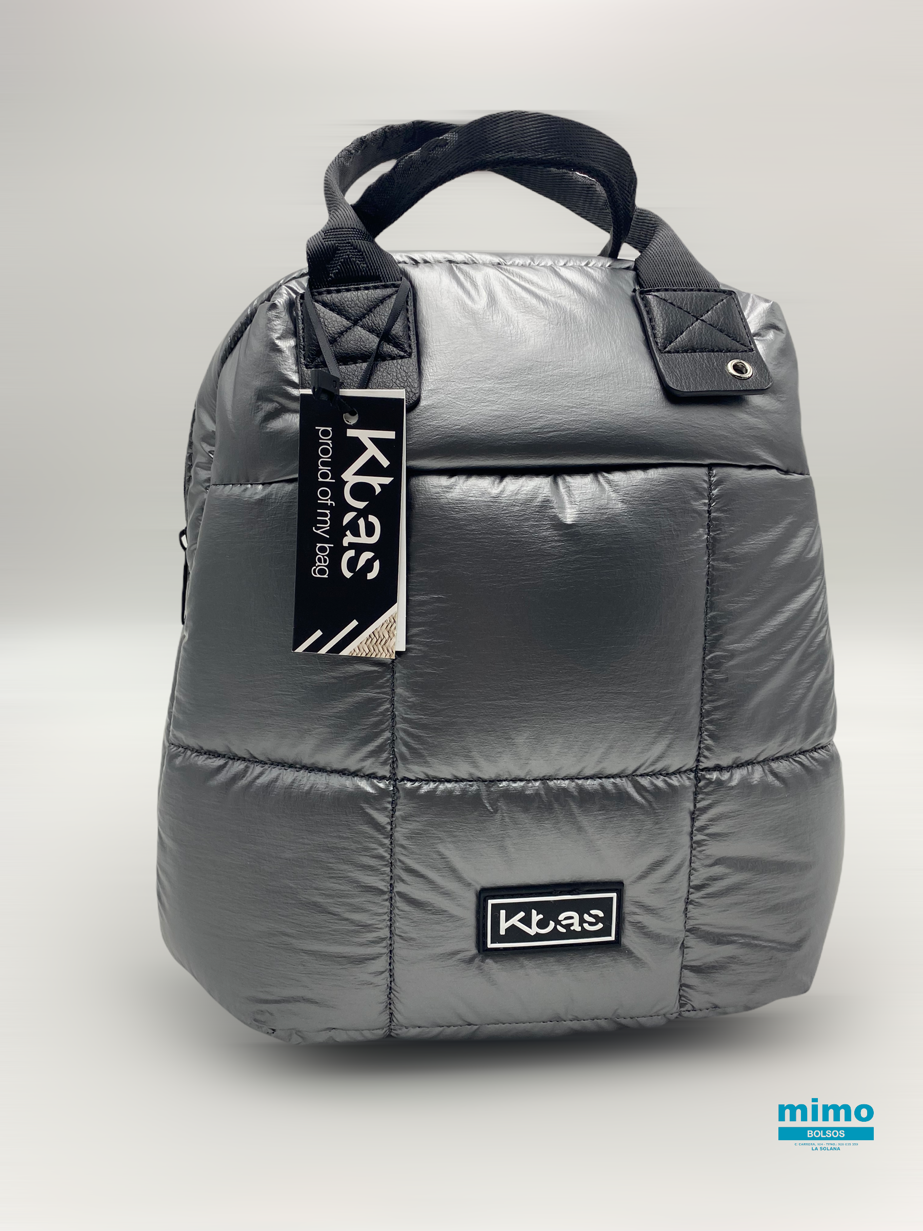 Mochila acolchada KBAS plata: de Bolsos Mimo Mochila acolchada KBAS plata: de Bolsos Mimo