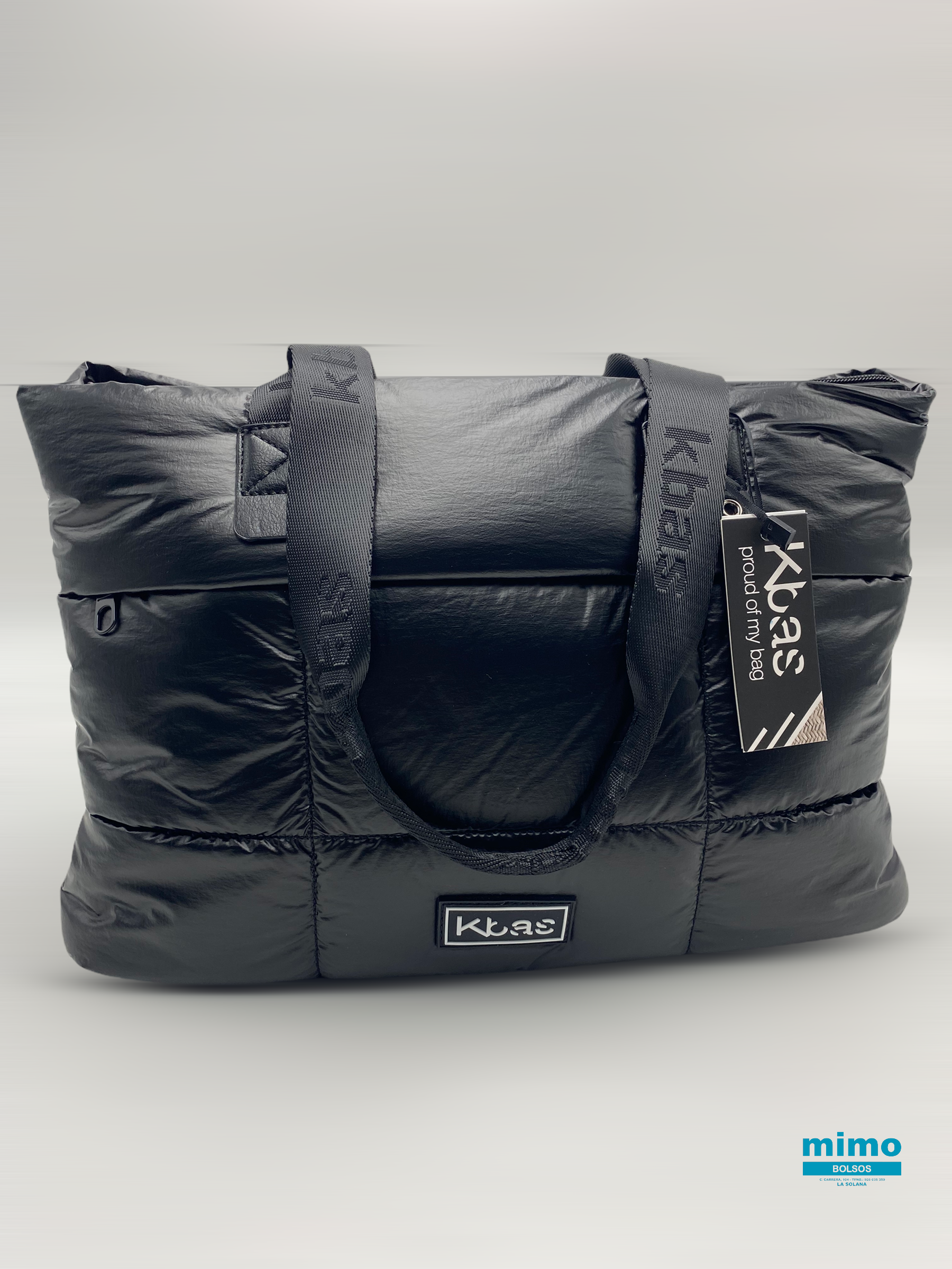 Bolso con bandolera acolchados e KBAS negro: de Bolsos Mimo Bolso con bandolera acolchados e KBAS negro: de Bolsos Mimo