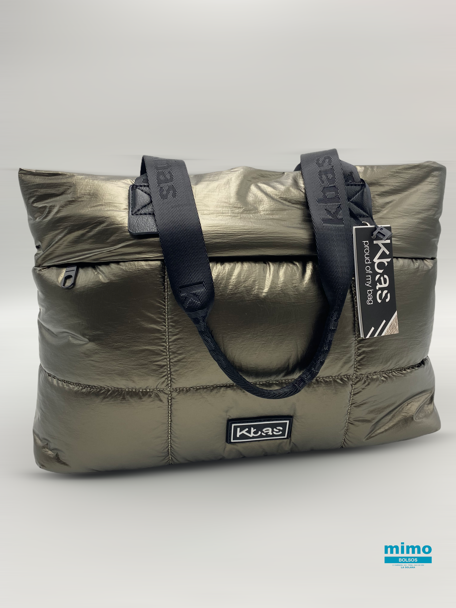 Bolso con bandolera acolchados e KBAS oro: de Bolsos Mimo Bolso con bandolera acolchados e KBAS oro: de Bolsos Mimo