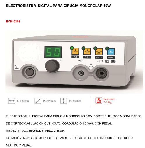 Electrobisturí Monopolar 50W: Productos de PLUS CLINIC Electrobisturí Monopolar 50W: Productos de PLUS CLINIC