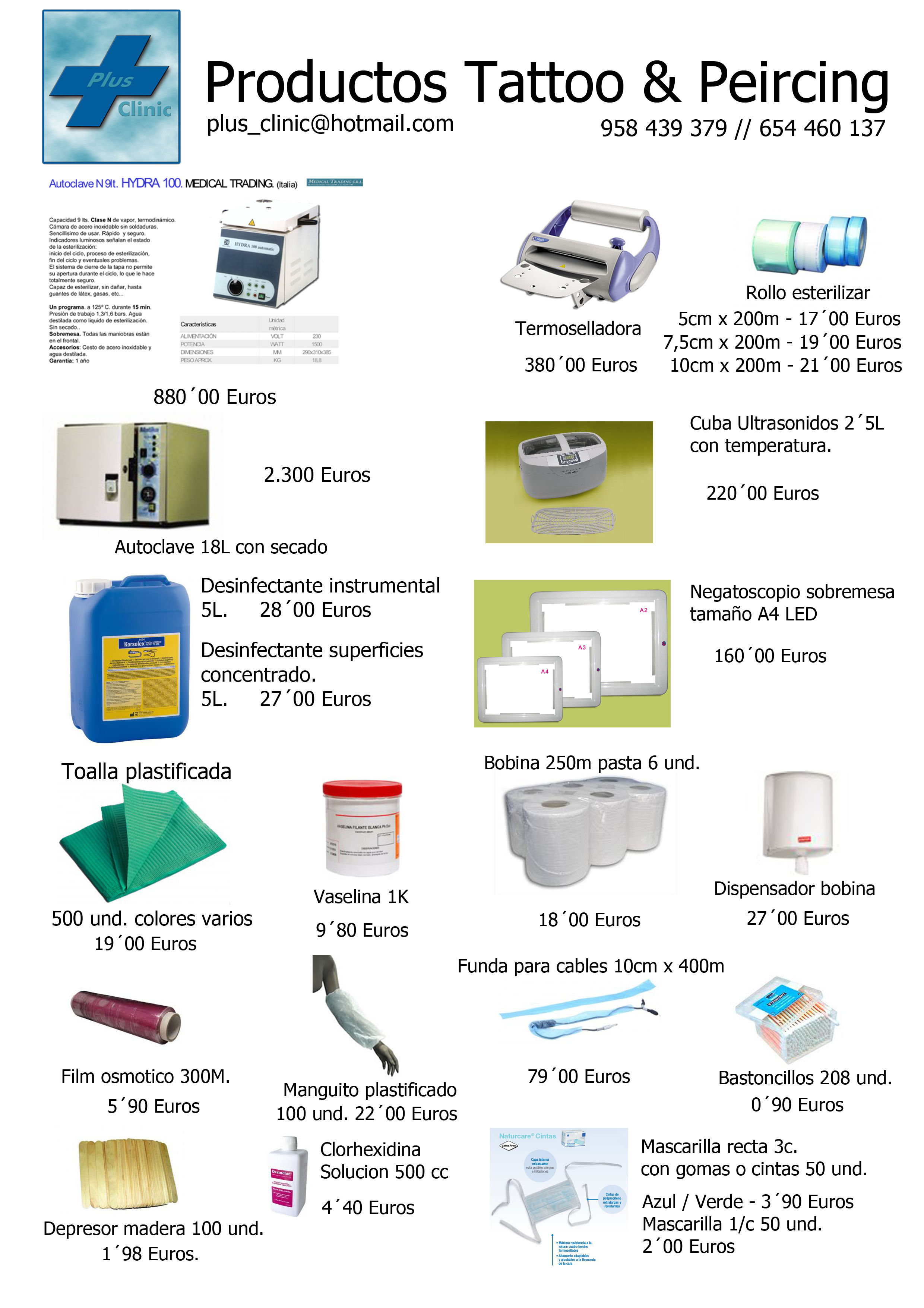 CATALOGO OFERTAS: Productos de PLUS CLINIC CATALOGO OFERTAS: Productos de PLUS CLINIC