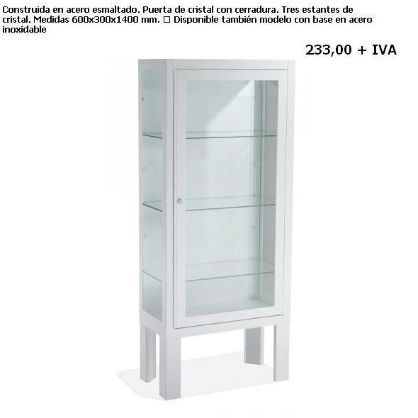 Vitrina esmaltada en blanco Vitrina esmaltada en blanco