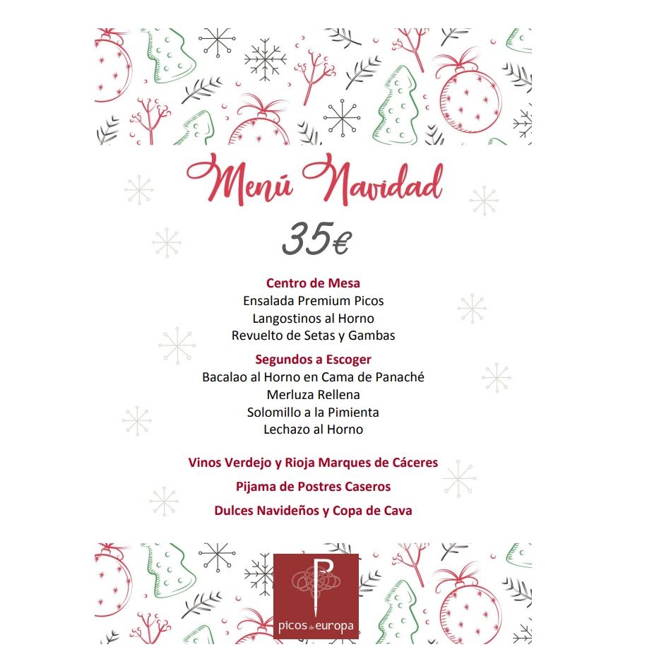 Menús de Navidad: Menús de Restaurante Picos de Europa Menús de Navidad: Menús de Restaurante Picos de Europa