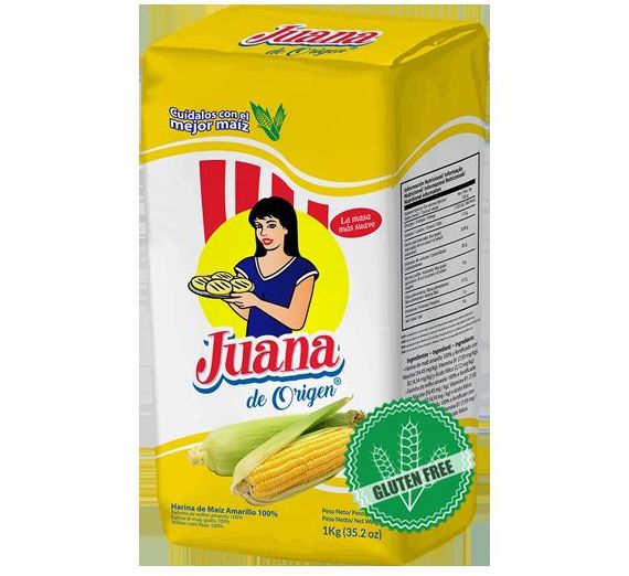 Harina Juana de maiz amarilla 1 kg: PRODUCTOS de La Cabaña 5 continentes }}