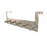 PERCHA SOBREPUERTA INOX CON 5 POMOS CROMADOS PERCHA SOBREPUERTA INOX CON 5 POMOS CROMADOS