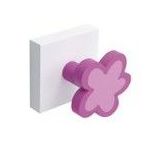 PERCHA BASE BLANCA FLOR ROSA PERCHA BASE BLANCA FLOR ROSA