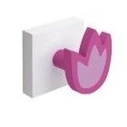 PERCHA BASE BLANCA TULIPAN ROSA PERCHA BASE BLANCA TULIPAN ROSA