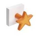 PERCHA BASE BLANCA ESTRELLA NARANJA PERCHA BASE BLANCA ESTRELLA NARANJA