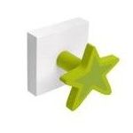 PERCHA BASE BLANCA ESTRELLA VERDE PERCHA BASE BLANCA ESTRELLA VERDE