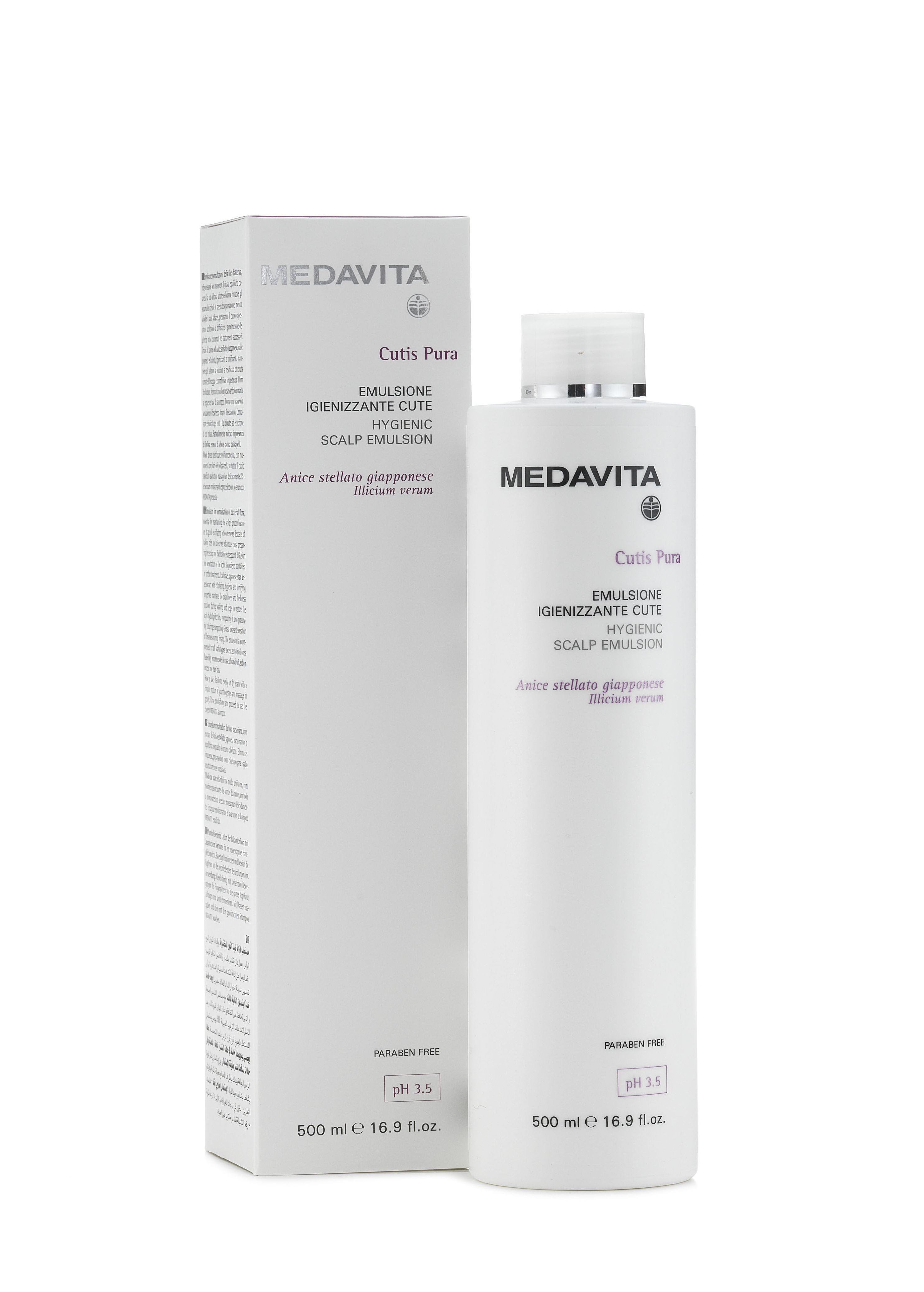 EMULSION HIGIENIZANTE DE LA CUTIS Frasco 500ml pH 3.5 EMULSION HIGIENIZANTE DE LA CUTIS Frasco 500ml pH 3.5